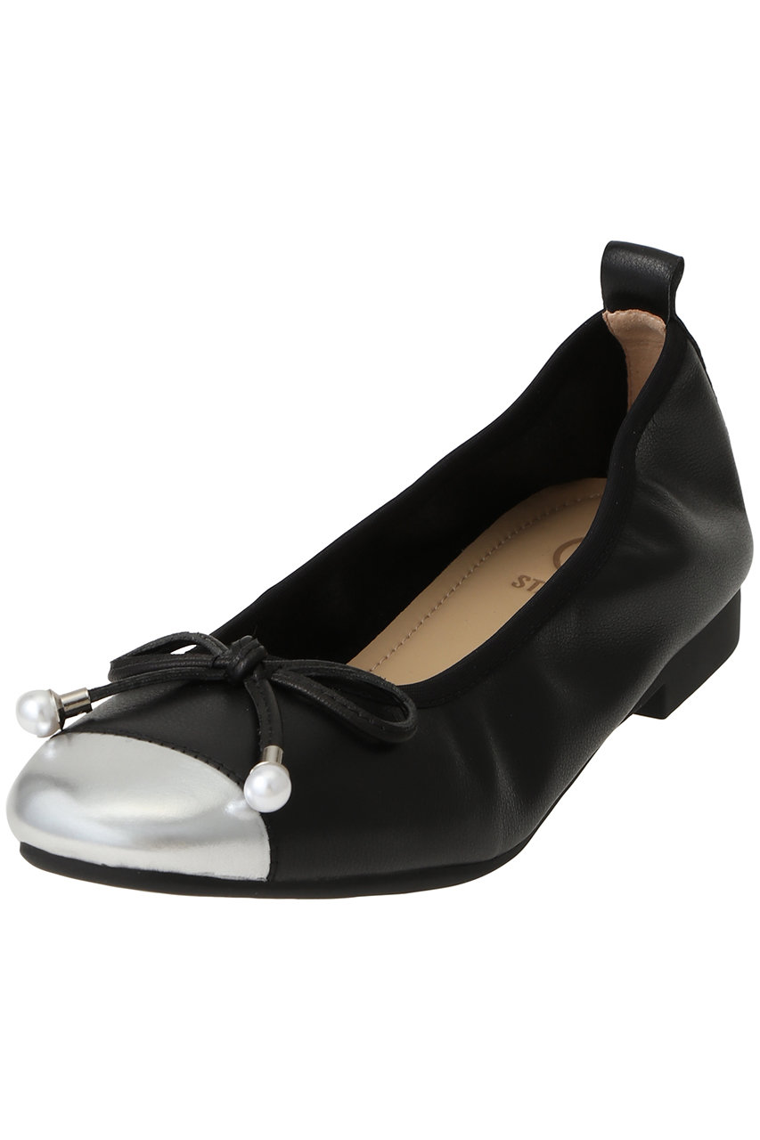 極美品　STACCATO スタッカート　フラットシューズ　リボン　金具　バレエ 美品✨STACCATO(スタッカート)バレエシューズ リボン チェーン