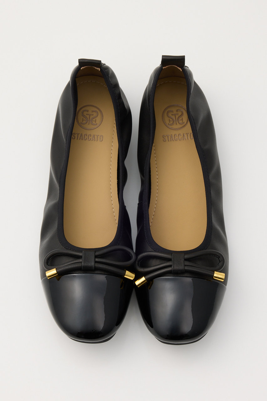 スタッカート/STACCATOのバトンリボンバレエシューズ(ブラック/350IA112-2060)