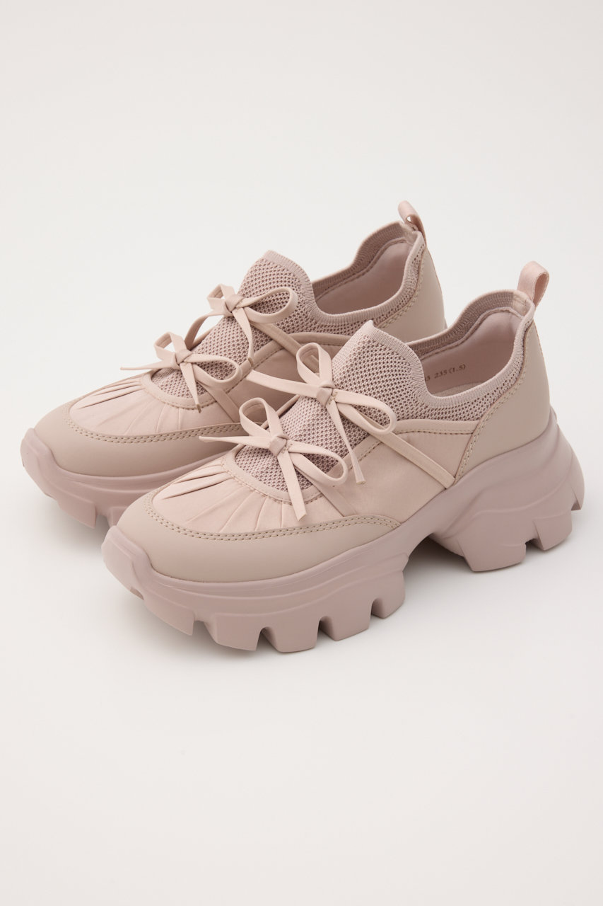STACCATO ホーミーリボンボリュームスニーカー (Sピンク, 24.0cm) スタッカート ELLE SHOP STACCATO ホーミーリボンボリュームスニーカー (Sピンク, 24.0cm) スタッカート ELLE SHOP