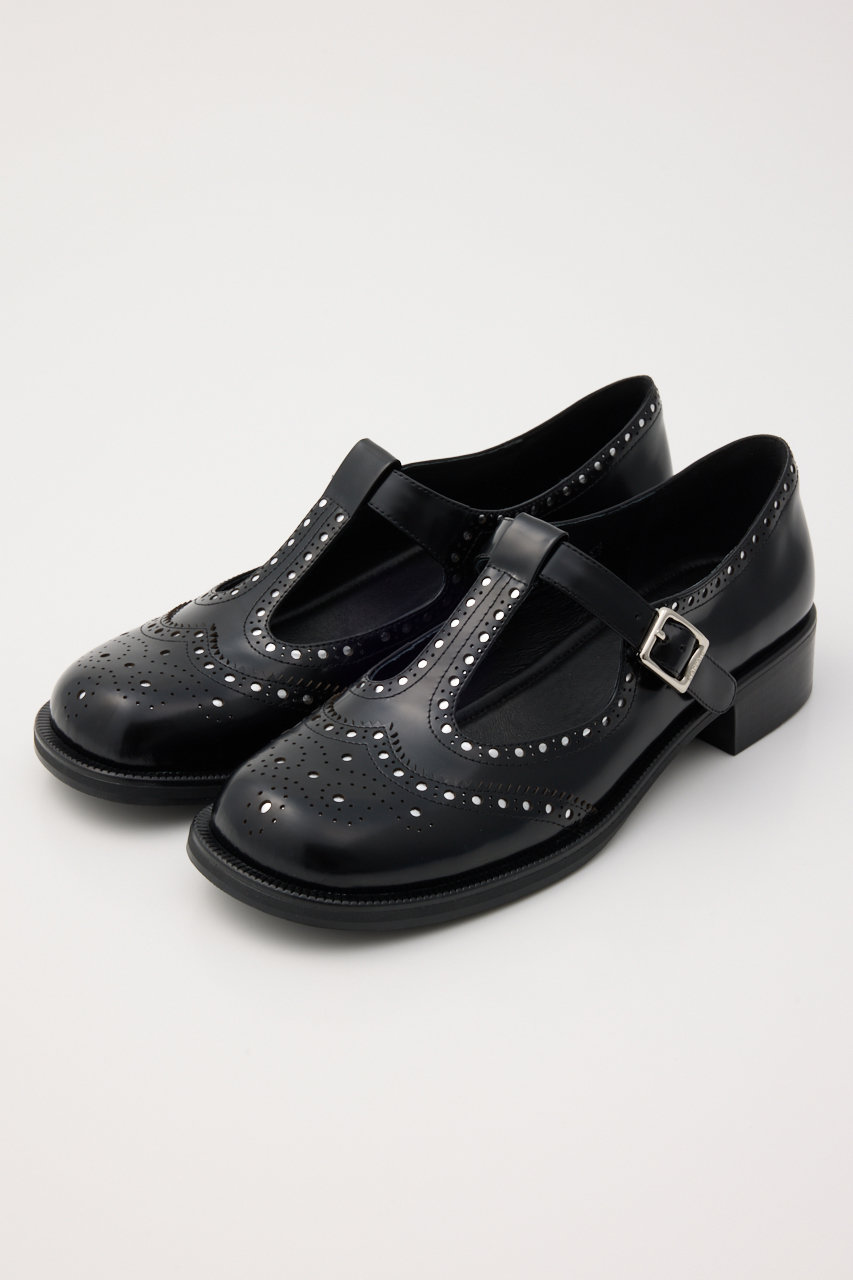STACCATO Tストラップマニッシュシューズ (ブラック, 22.5cm) スタッカート ELLE SHOP STACCATO Tストラップマニッシュシューズ (ブラック, 22.5cm) スタッカート ELLE SHOP