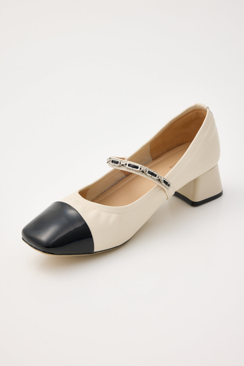 STACCATO(スタッカート)｜メゾンローヒールライトパンプス/柄ホワイト