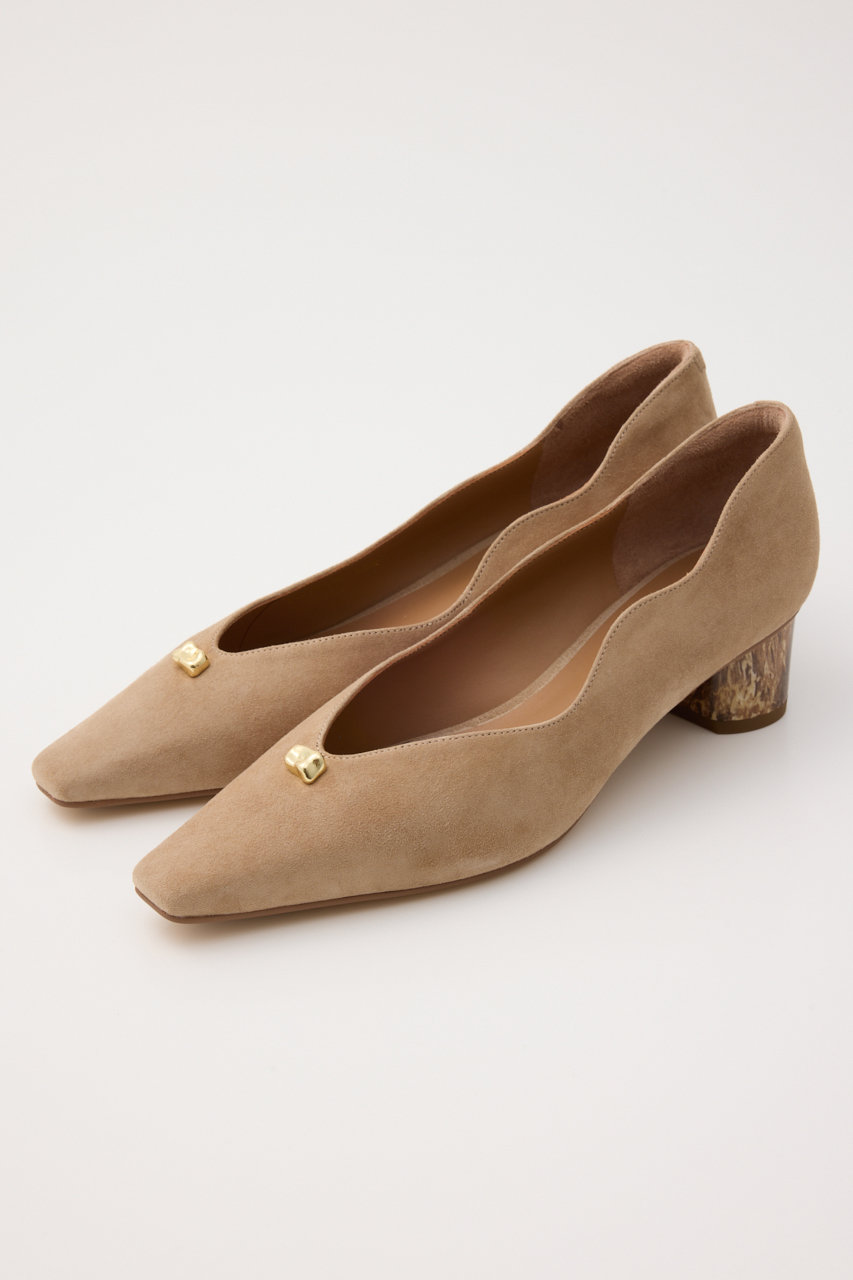 STACCATO スカラップマーブルヒールシューティー (ダークベージュ, 22.5cm) スタッカート ELLE SHOP STACCATO スカラップマーブルヒールシューティー (ダークベージュ, 22.5cm) スタッカート ELLE SHOP