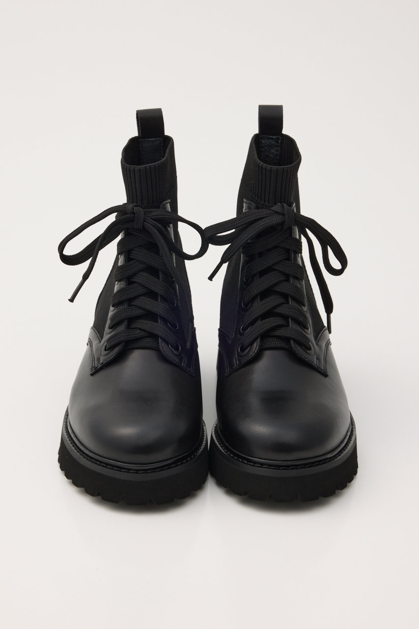 STACCATO(スタッカート)｜リードニットコンビレースアップブーツ