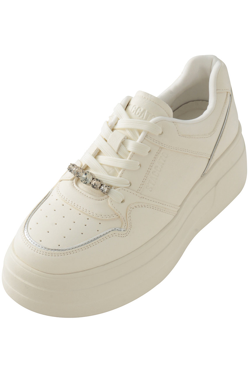 スタッカート/STACCATOのプラットフォームラインスニーカー(ホワイト/350JS149-9040)
