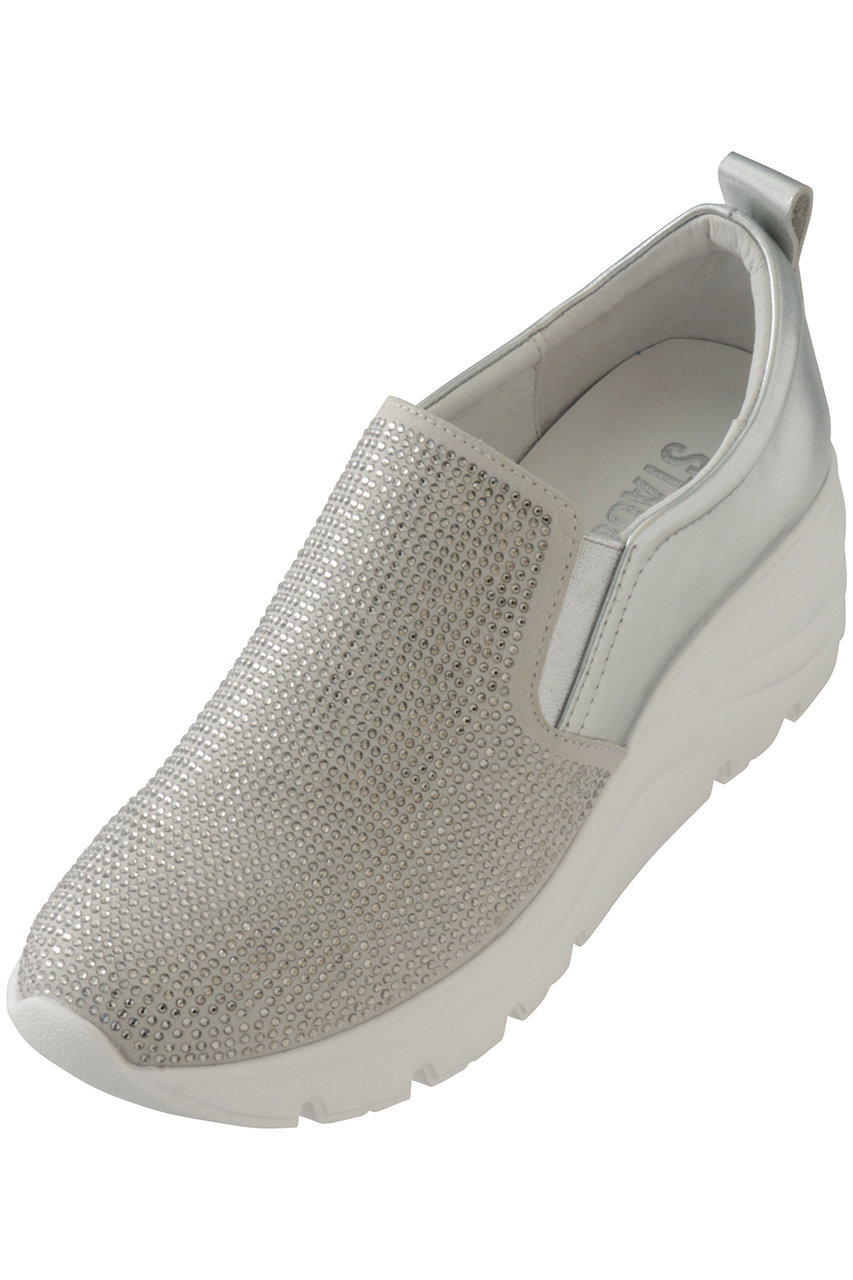スタッカート/STACCATOのクリスハイヒールスリッポン(シルバー/350JS149-9235)