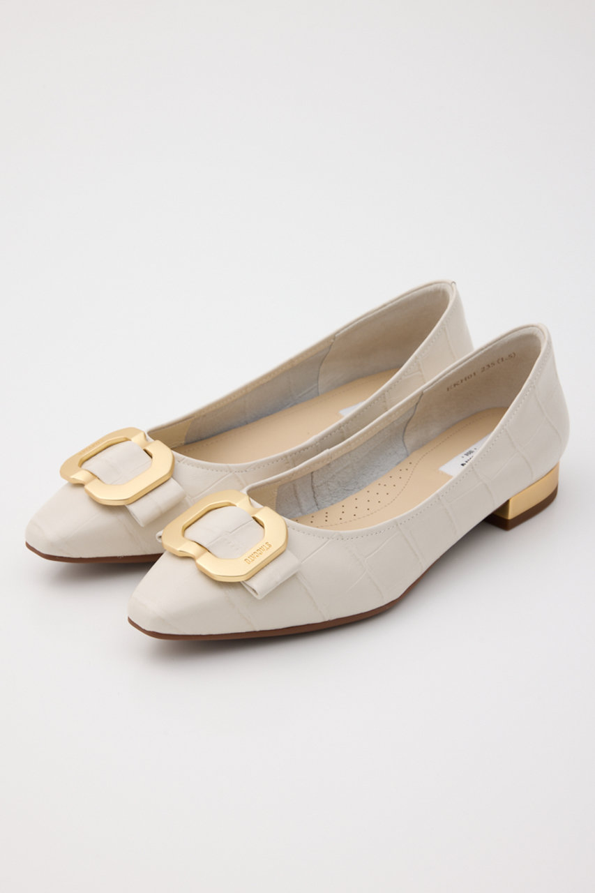 スタッカート/STACCATOのシヌアエンボスフラット(ホワイト/350JS112-2020)