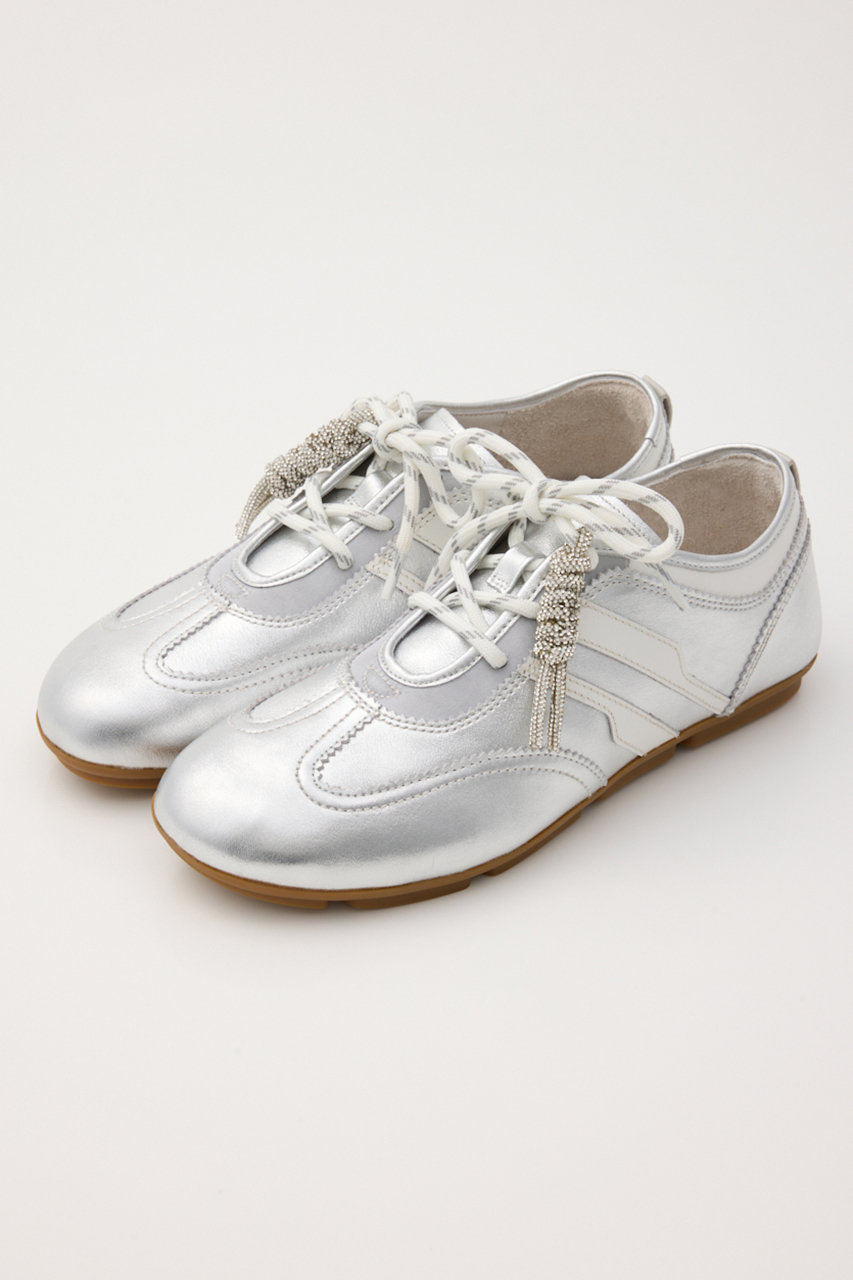 スタッカート/STACCATOのオブリークトゥチャームコンビスニーカー(柄シルバー/350JS149-9070)