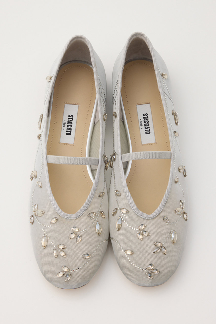 スタッカート/STACCATOのエンブロイドメッシュフラット(グレー/350JS112-2045)