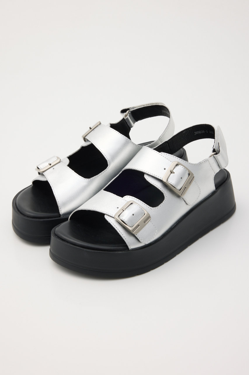 スタッカート/STACCATOのロックライクプラットフォームサンダル(シルバー/350JS137-7070)
