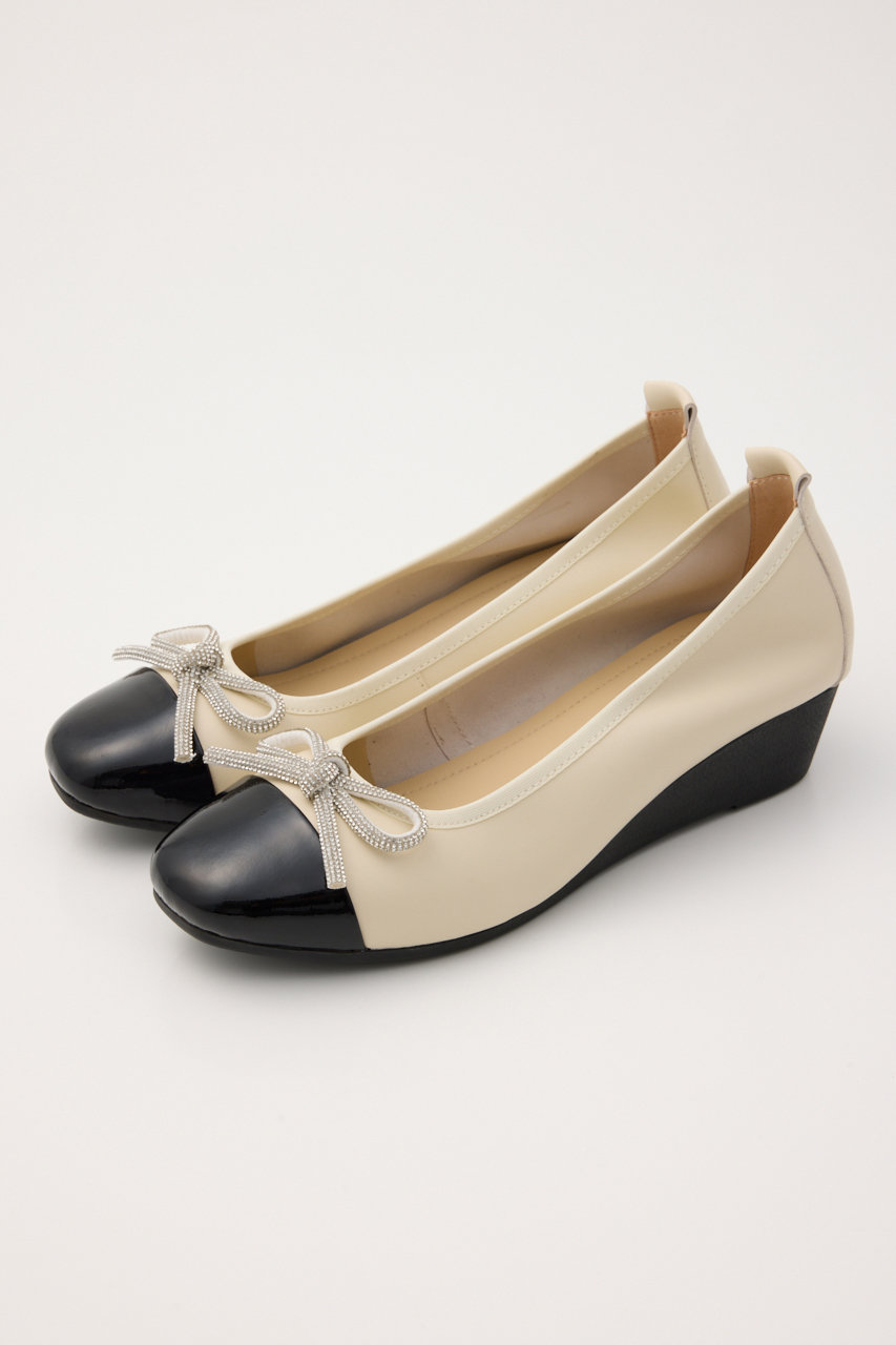 スタッカート/STACCATOのエリーゼウェッジソールパンプス(ホワイト/350JS112-2070)