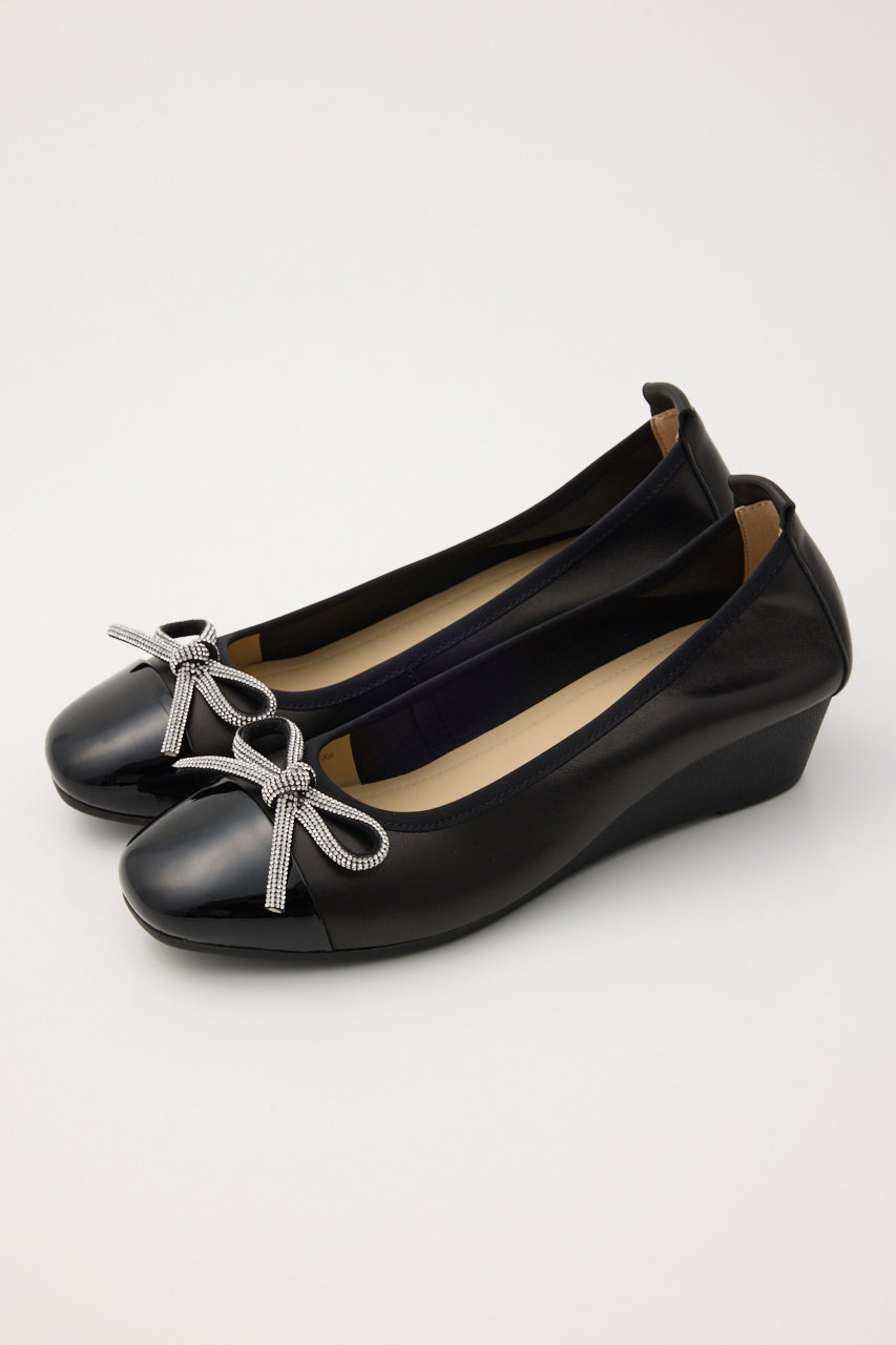 スタッカート/STACCATOのエリーゼウェッジソールパンプス(ブラック/350JS112-2070)