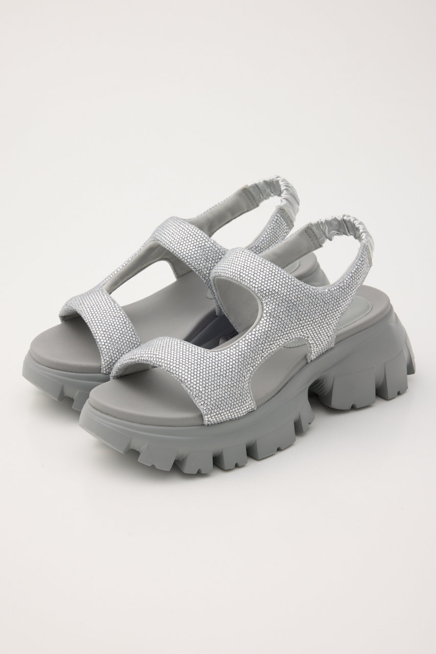 スタッカート/STACCATOのコスモスラギッドソールサンダル(シルバー/350JS136-6715)