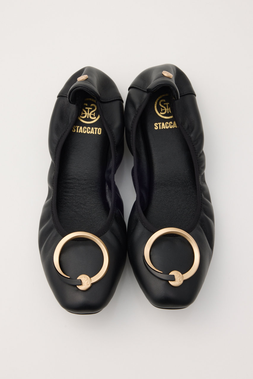 スタッカート/STACCATOのモナソフティバレエシューズ(ブラック/350JS112-2080)