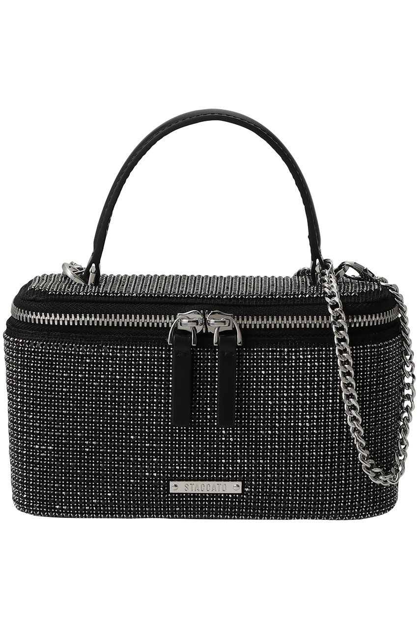 スタッカート/STACCATOのクリスタル2wayバニティバッグ(ブラック/350JS255-5025)