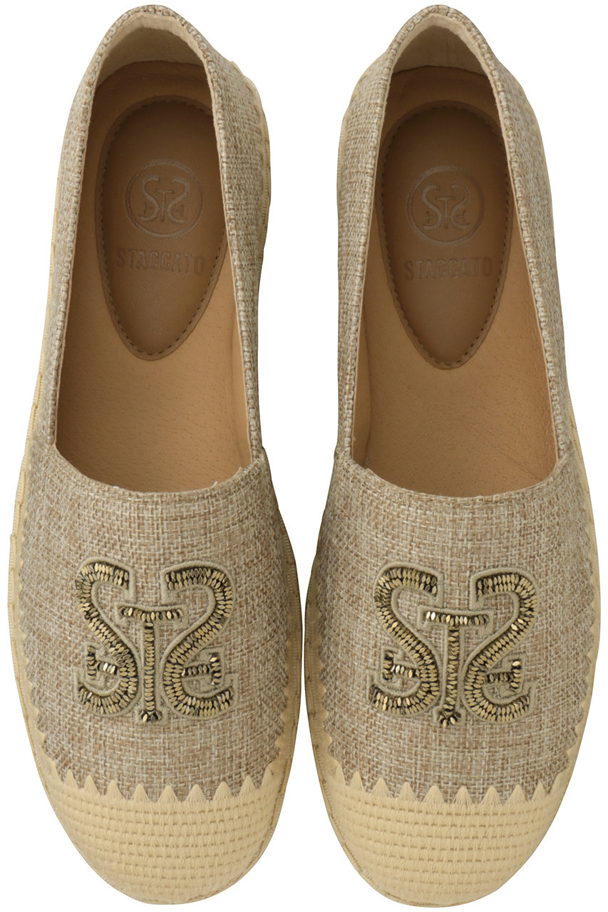 スタッカート/STACCATOのSTビーズエスパドリーユ(ベージュ/350JS149-9105)