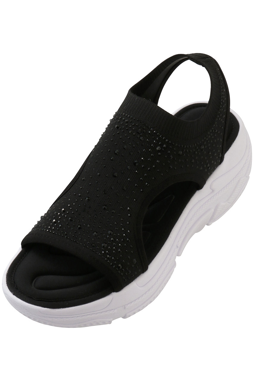スタッカート/STACCATOの【4/8 10:00販売開始】クリスタルカバーアップスポーツサンダル(ブラック/350JS137-7655)