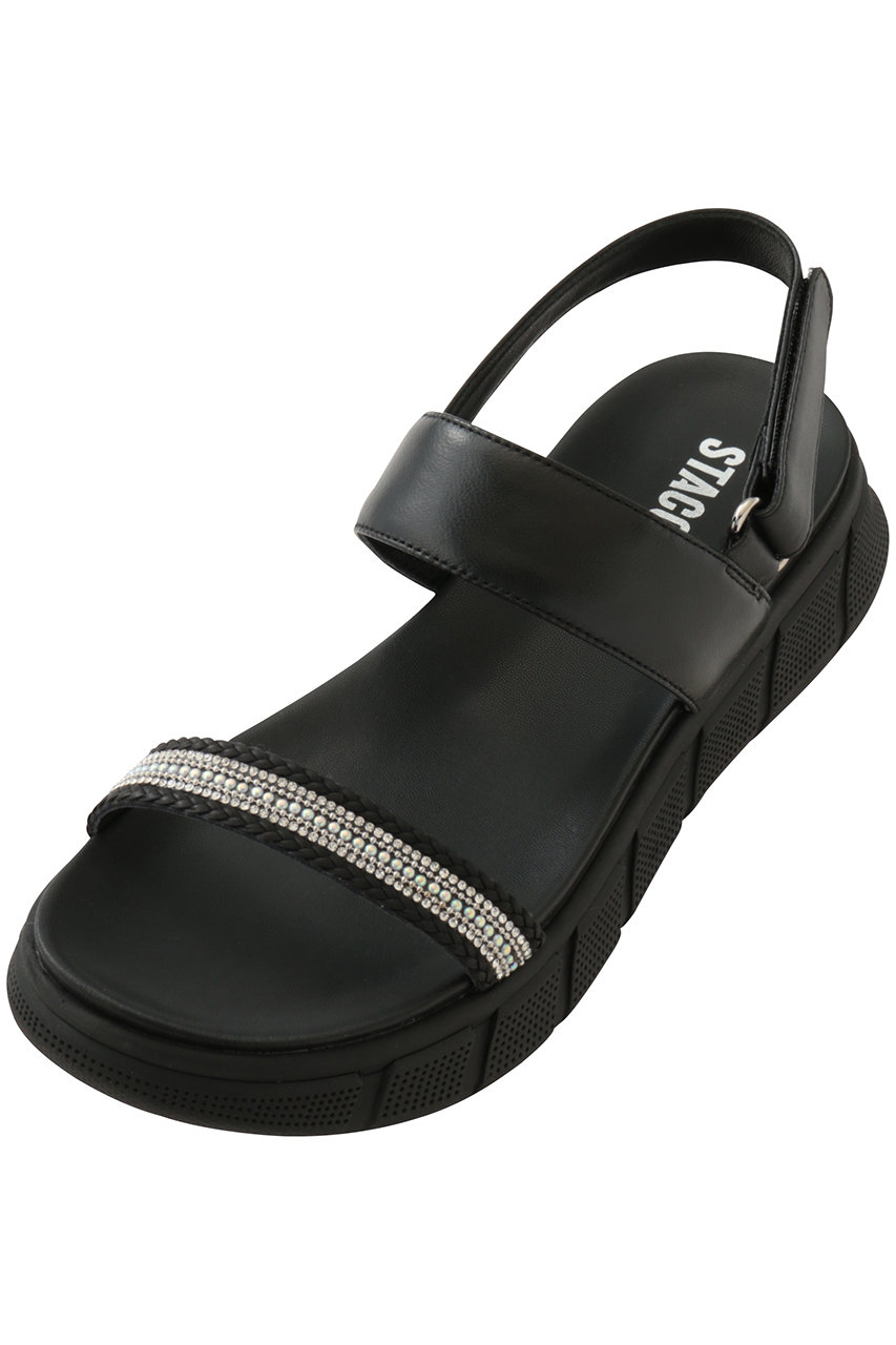 スタッカート/STACCATOのパーティクルズライトサンダル(ブラック/350JS137-7030)