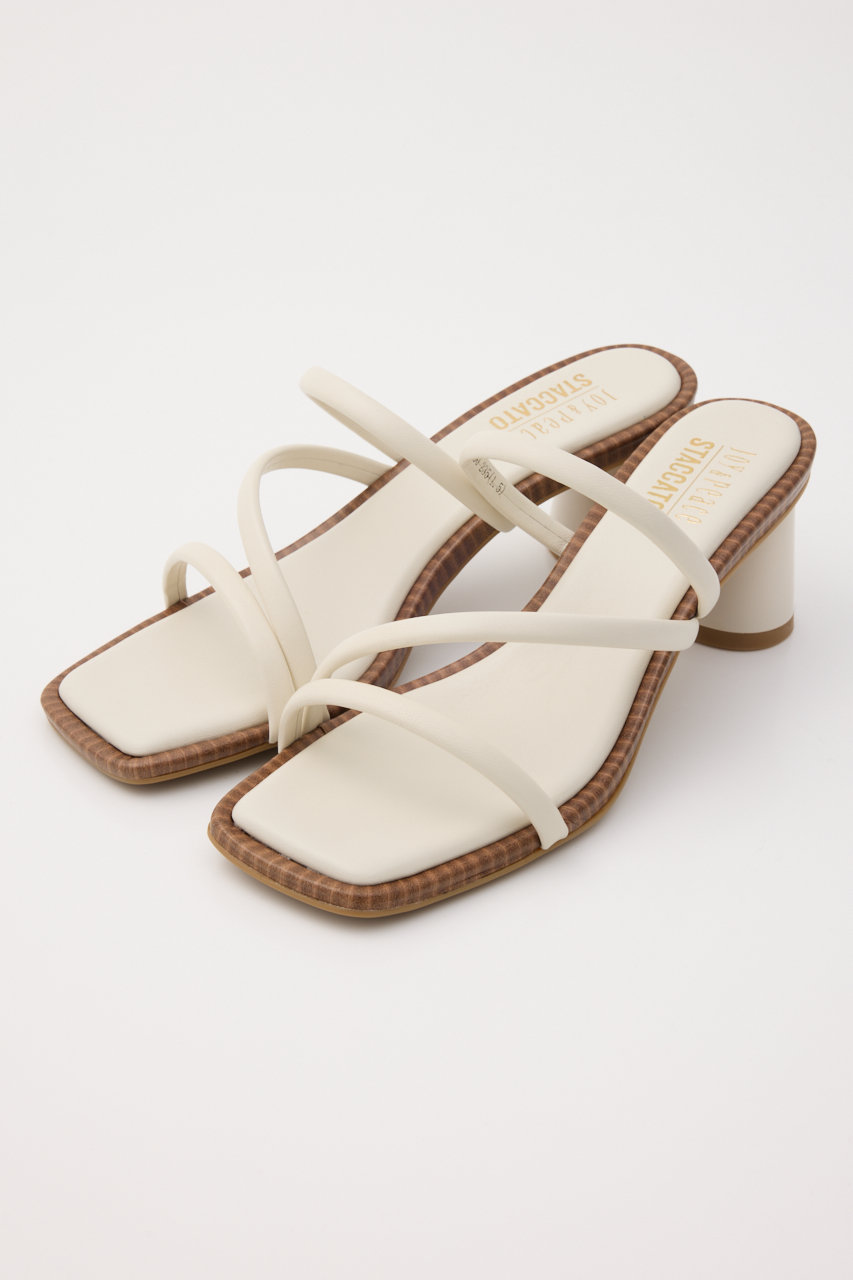 スタッカート/STACCATOのナハラスクエアミュールサンダル(ホワイト/350JS136-6760)
