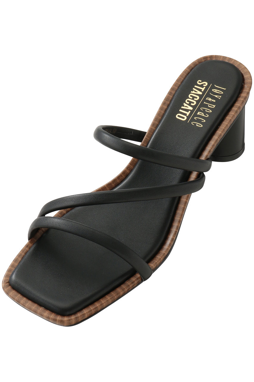 スタッカート/STACCATOのナハラスクエアミュールサンダル(ブラック/350JS136-6760)