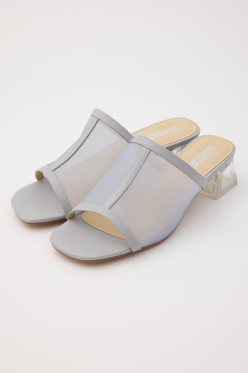 スタッカート/STACCATOのカバーアップシースルーサンダル(サックス/350JS136-6785)