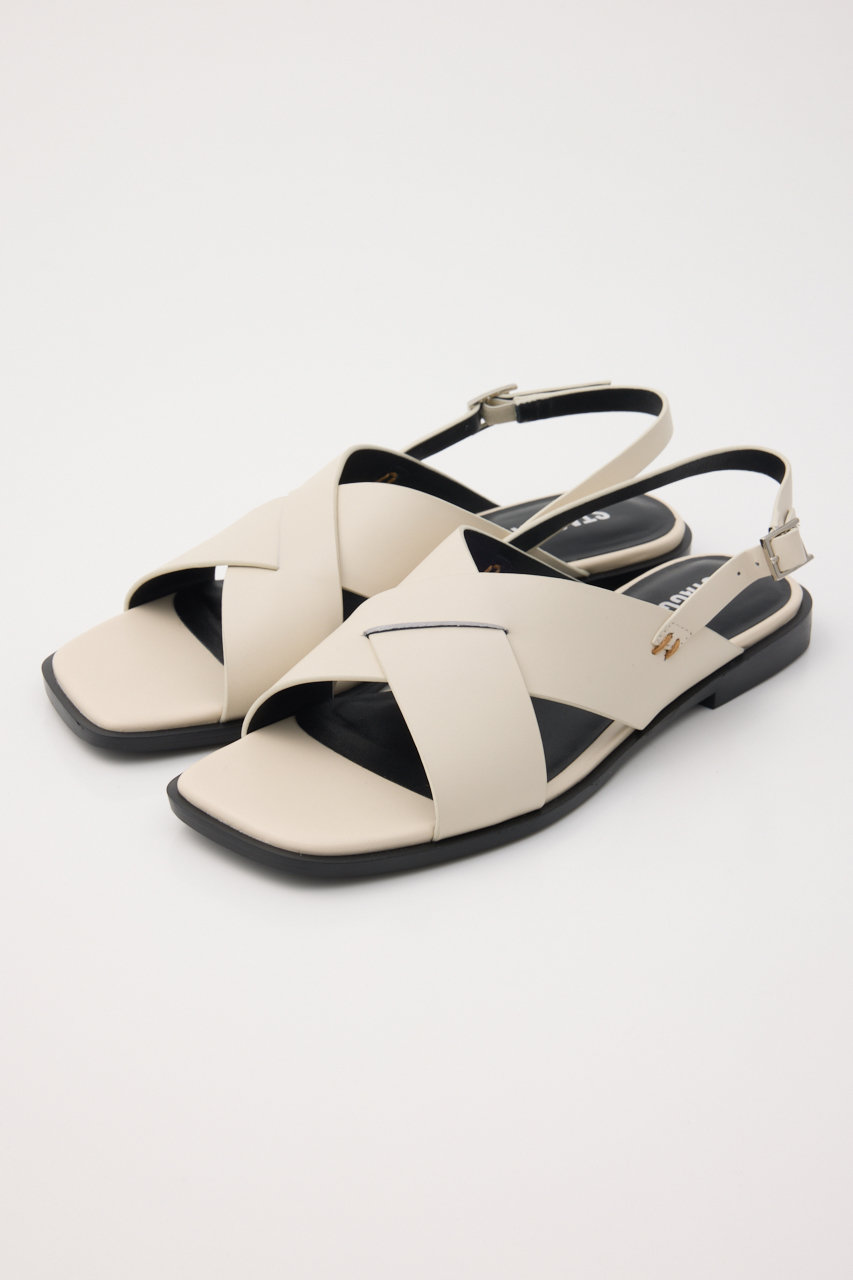 スタッカート/STACCATOのスクエアモードフラットティン(ホワイト/350JS137-7620)