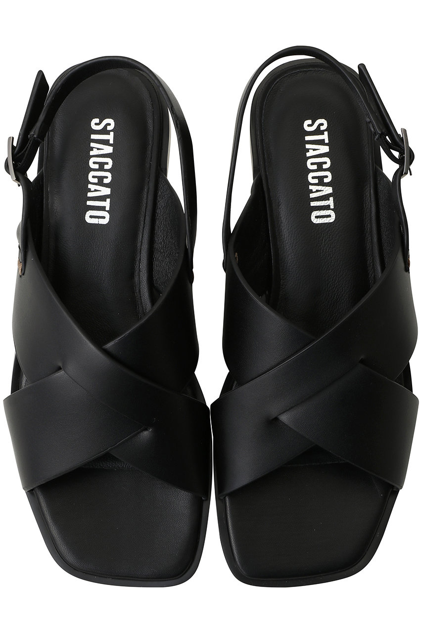 スタッカート/STACCATOのスクエアモードフラットティン(ブラック/350JS137-7620)