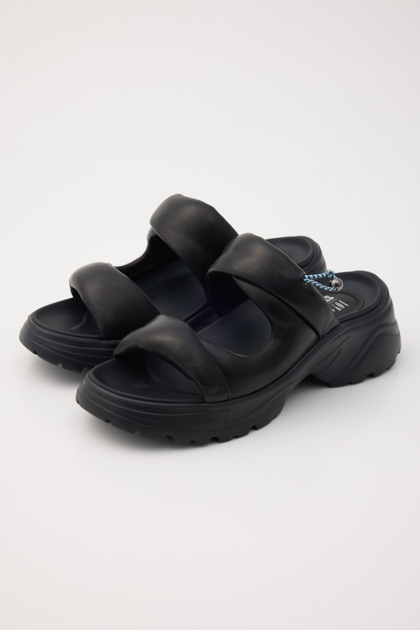 スタッカート/STACCATOのハリスパッファーボリュームサンダル(ブラック/350JS137-7660)