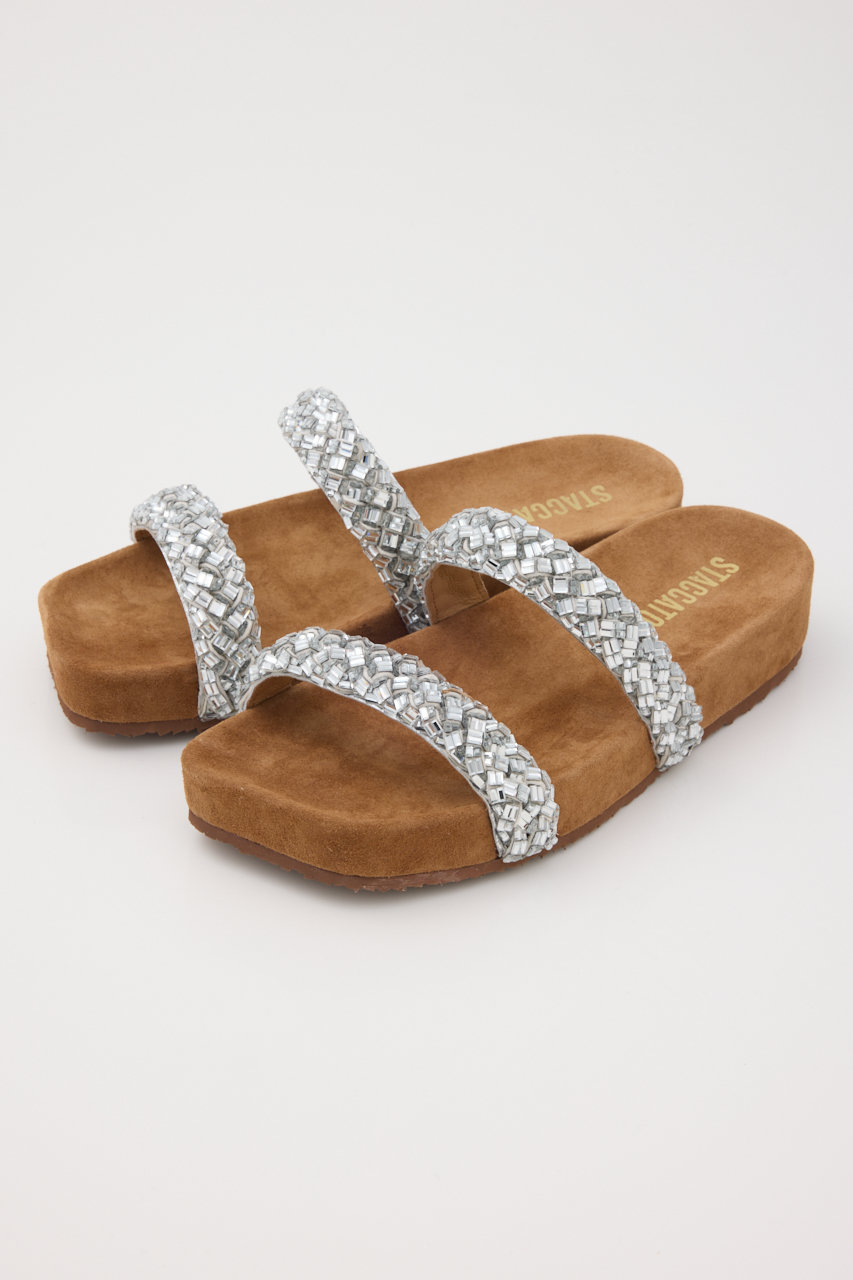 スタッカート/STACCATOのジャスミンコンフォートサンダル(シルバー/350JS137-7795)