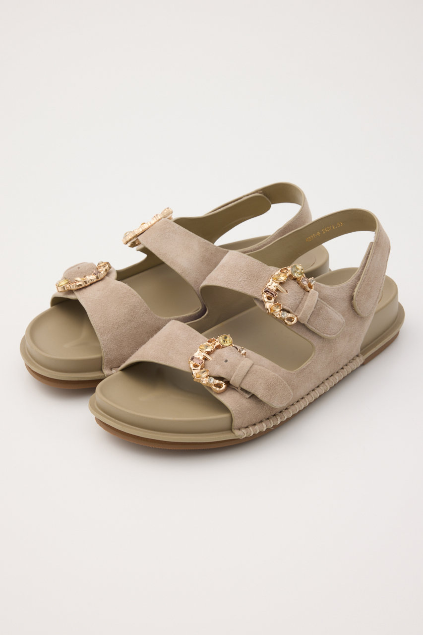 スタッカート/STACCATOのゼリアフットベッドサンダル(グレージュ/350JS137-7860)