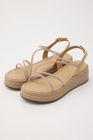 スタッカート/STACCATOのプルスコードプラットフォームサンダル(130200/130201)