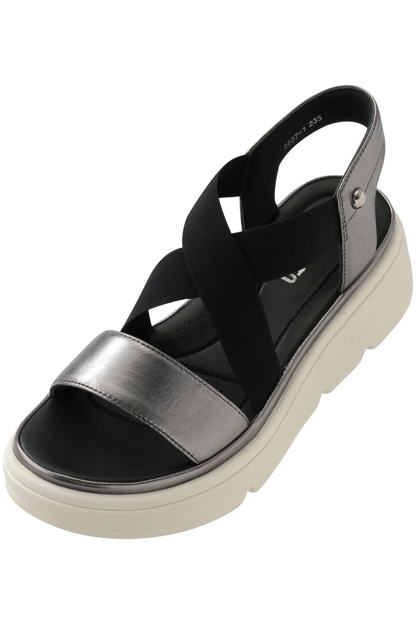 スタッカート/STACCATOのライトクロスジャズサンダル(グレー/350JS137-7890)