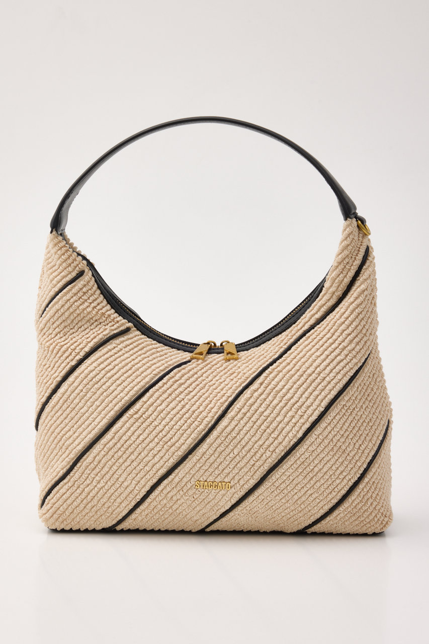 スタッカート/STACCATOのタオルヤーンハンドバッグ(ベージュ/350JS255-5575)