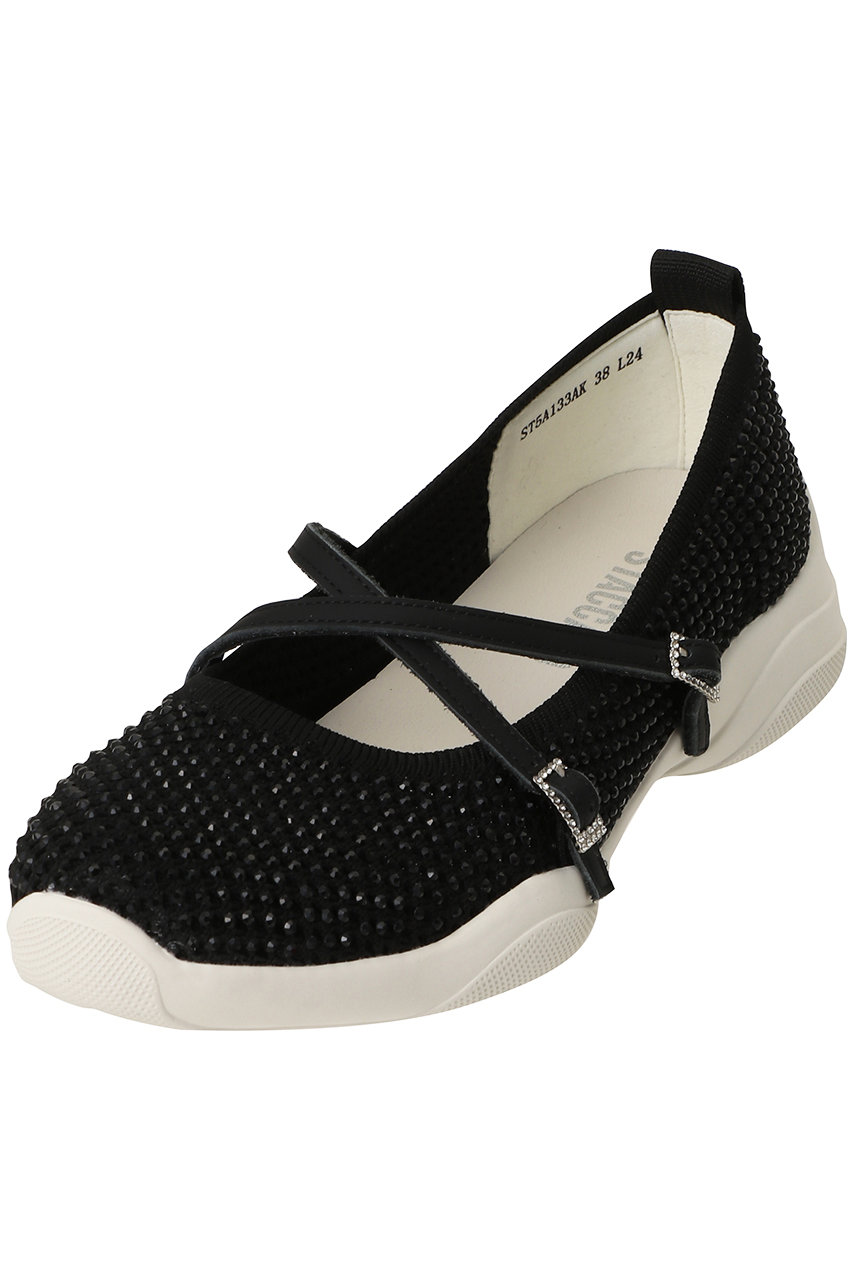 スタッカート/STACCATOのクロスベルトスリッポン(ブラック/350JS149-9155)