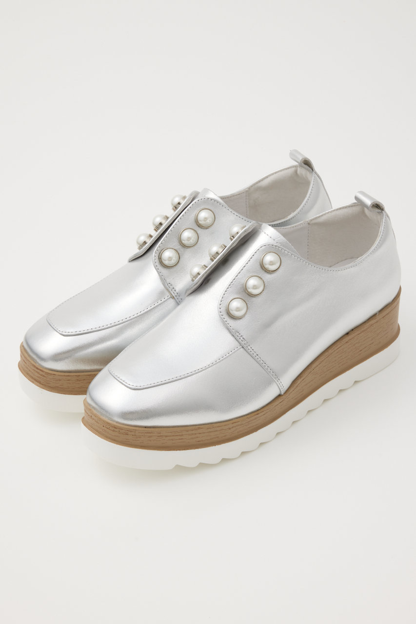 スタッカート/STACCATOのメイジーパールプラットフォーム(シルバー/350JA148-8020)