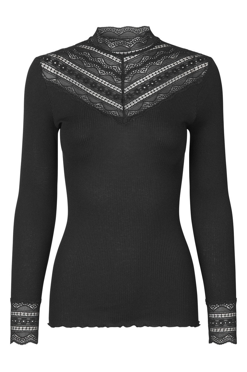 ROSEMUNDE(ロサムンド)｜レースモックネックトップス ロングスリーブ