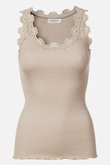 レース付き タンクトップ シルクコットン ロサムンド/ROSEMUNDE