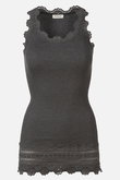 レース付き タンクトップ（裾レース） シルクコットン ロサムンド/ROSEMUNDE