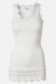 レース付き タンクトップ（裾レース） シルクコットン ロサムンド/ROSEMUNDE