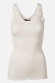 レース付き タンクトップ シルクコットン ロサムンド/ROSEMUNDE