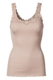 レース付き タンクトップ シルクコットン ロサムンド/ROSEMUNDE