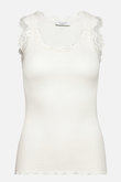 レース付きタンクトップ　シルクコットン