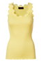 レース付きタンクトップ　シルクコットン ロサムンド/ROSEMUNDE メローイエロー