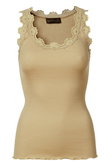 レース付きタンクトップ　シルクコットン