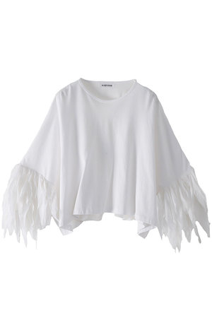 アユーシ/AAYUSHIの【予約販売】フェザーフリルカットソー