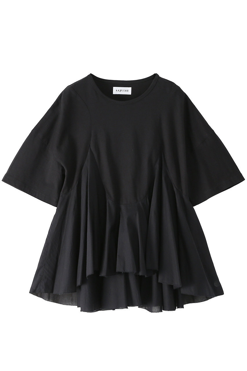 ペプラムラッフルTシャツ