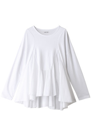 アユーシ/AAYUSHIの【予約販売】【ELLE SHOP 限定】ペプラムラッフルロンT