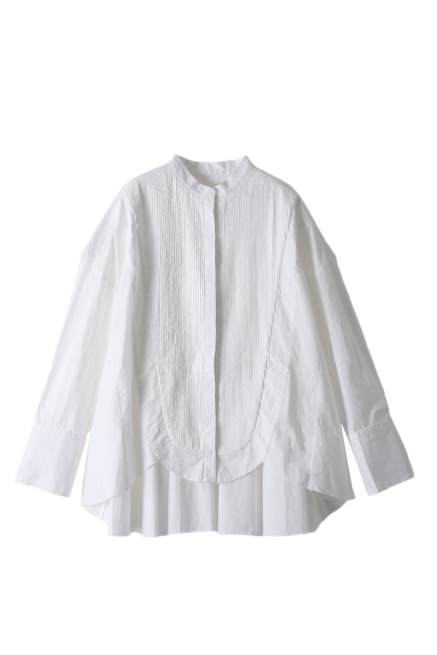 AAYUSHI フロントピンタックロングテールシャツ (White, Free) アユーシ ELLE SHOP AAYUSHI フロントピンタックロングテールシャツ (White, Free) アユーシ ELLE SHOP