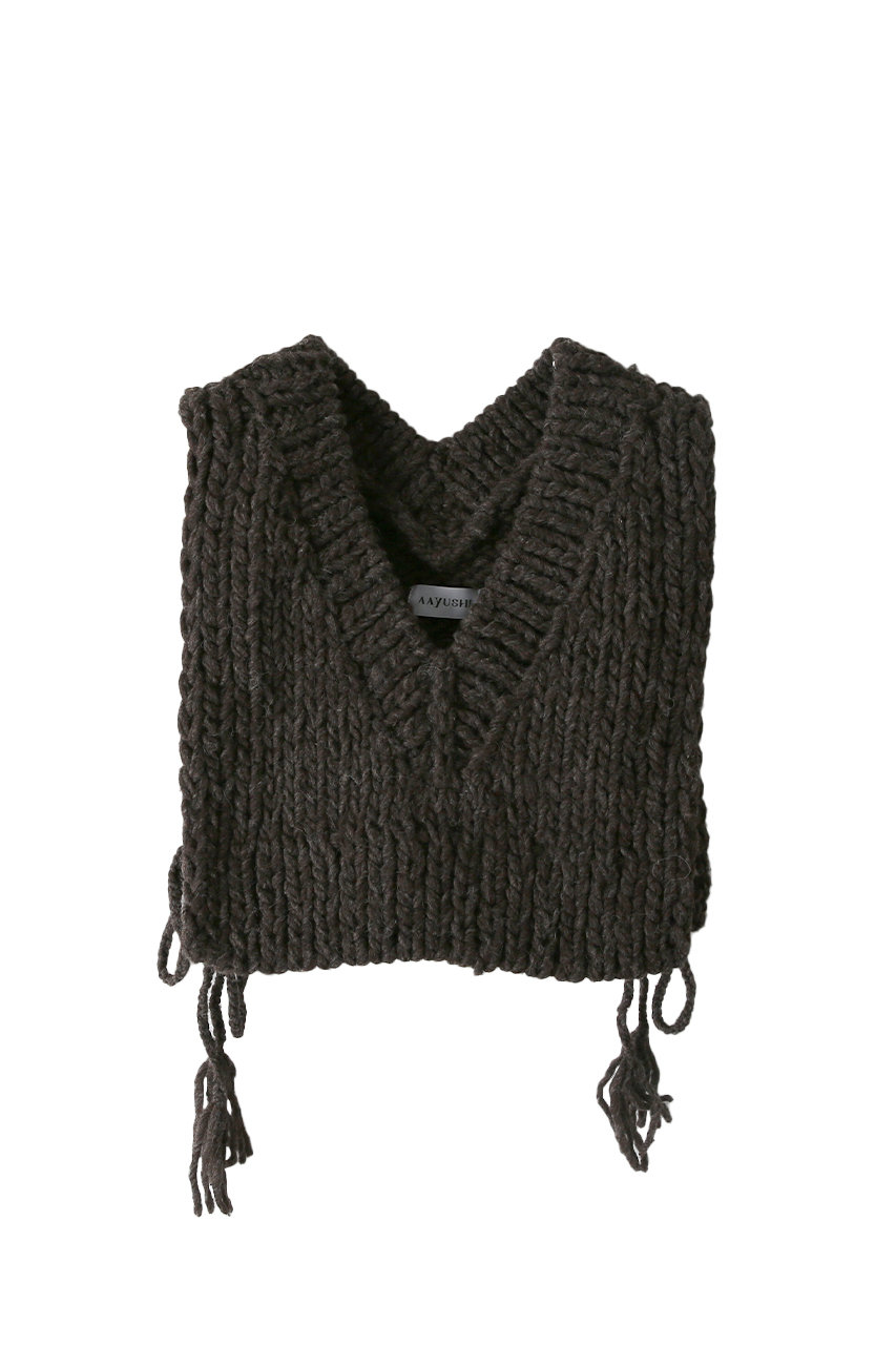 45rpm ざっくり ハンドニット クルーネック カーディガン ペルー