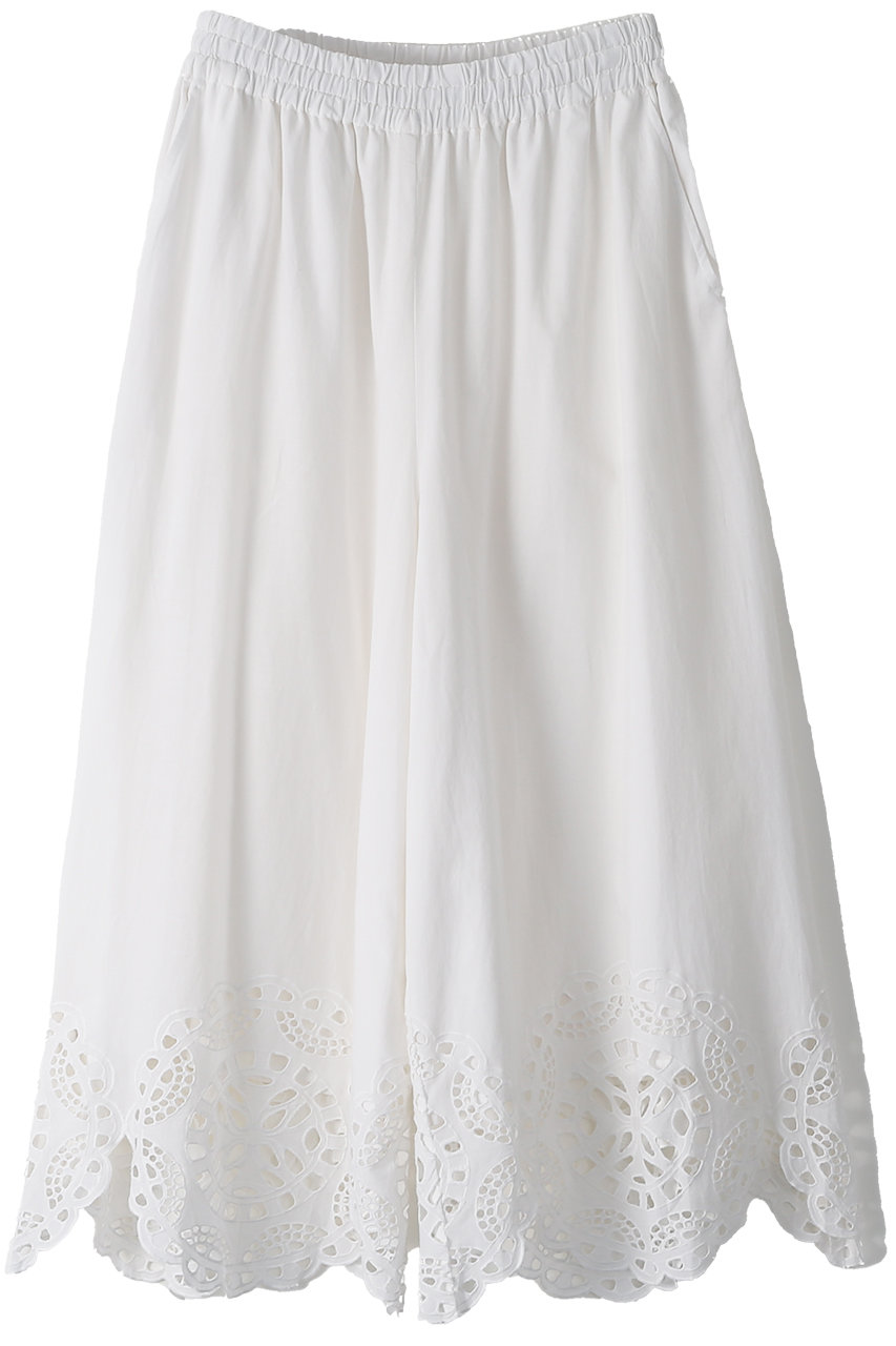 アユーシ/AAYUSHIのイスラミックカットワークパンツ(ホワイト/SGN0605)