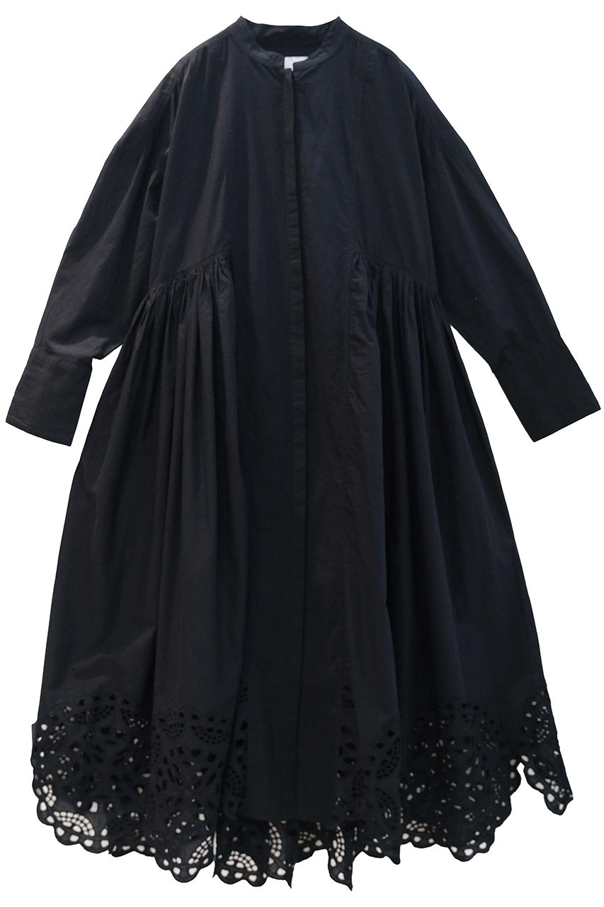 アユーシ/AAYUSHIのイスラミックカットワークシャツドレス(ブラック/SGN0204)